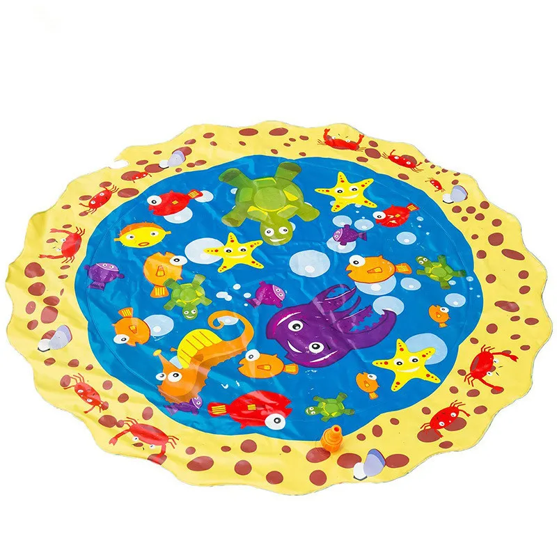 Summer Lawn Children Water Game Play Mat Kids Outdoor Splash Mat For Kids Pool Games Toy Sprinkle Splash Water Toy Bath Pad