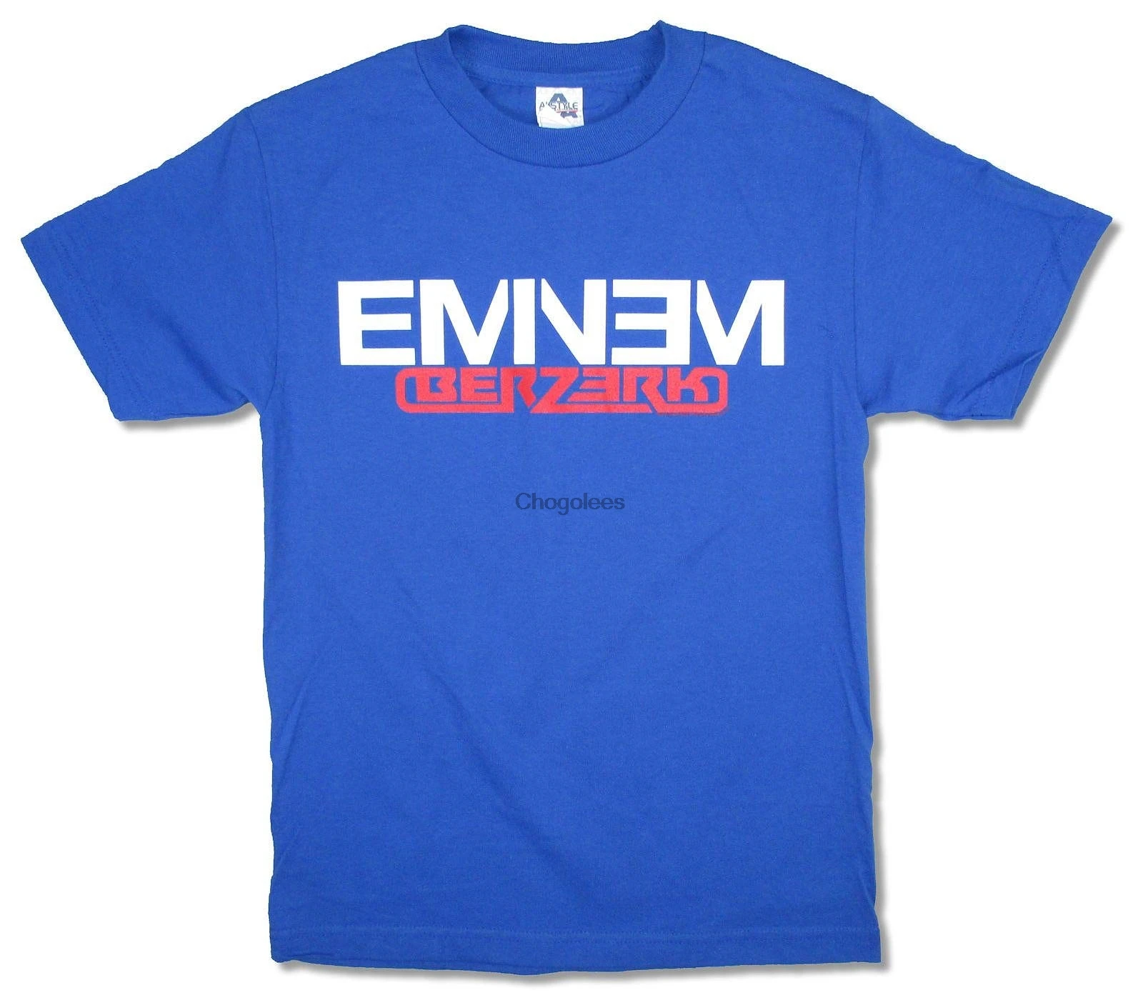 Голубая футболка с поддержкой Ad - Eminem Berzerk | Мужская одежда
