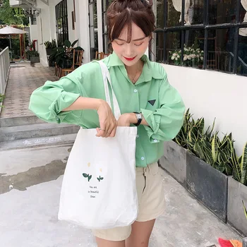 

Alasir Flower Canvas Shoulder Bag Letter Casual Tote Women Handbag Artsy Student Large Capacity Canvas Bag Beautufil Floral