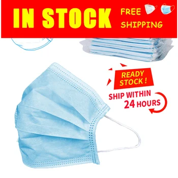 

Three Layer Disposable Face Mask Anti Mouth Cover Mascherina Protection Smog Masks Mascherine Anti