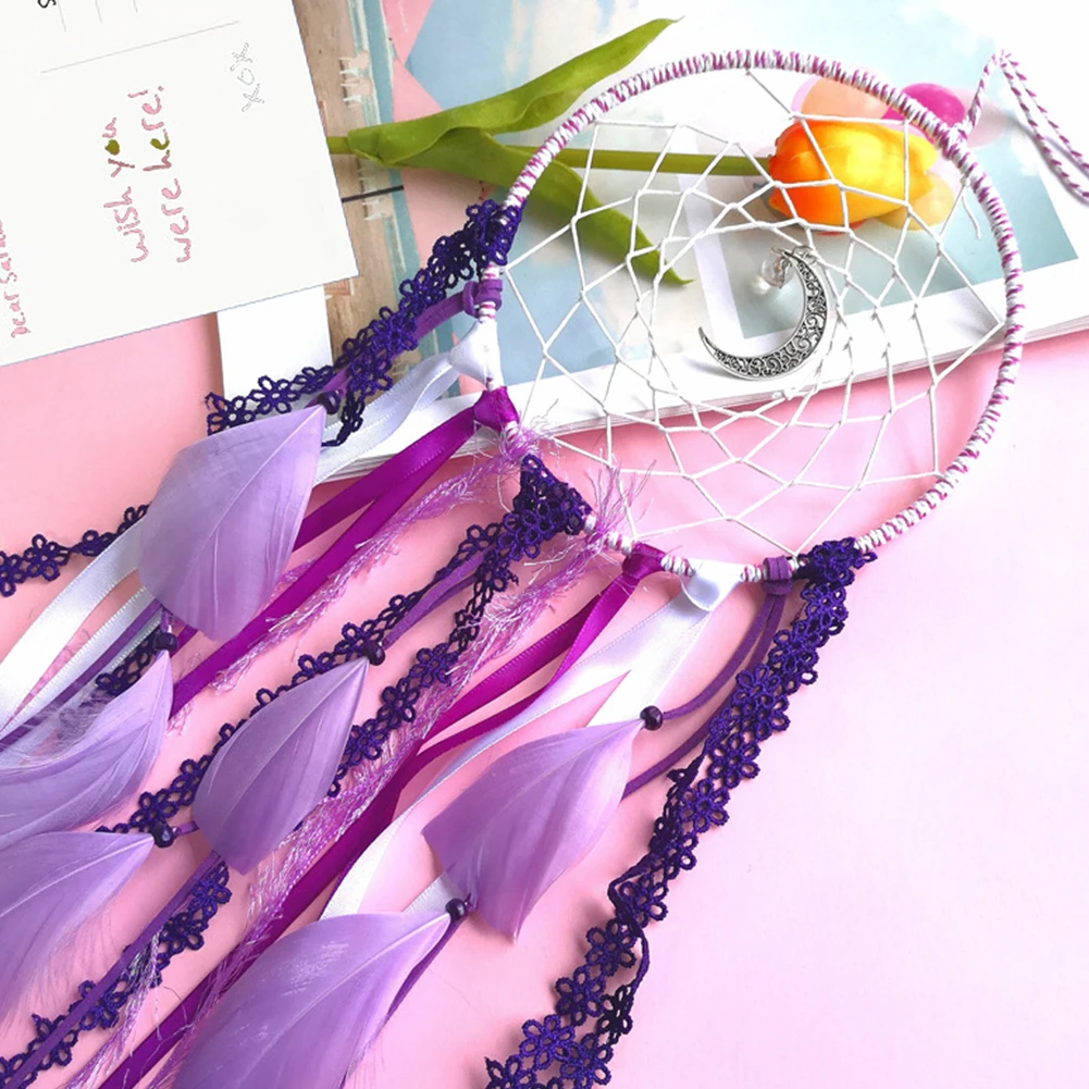 LED Dream Catcher Handmade Night Light Lace Dream Catchers for Bedroom Wall Hanging Home Decor Ornaments Craft, Purple/ Blue LED Dream Catcher Handmade Night Light Lace Dream Catchers for Bedroom Wall Hanging Home Decor Ornaments Craft, Purple/ Blue