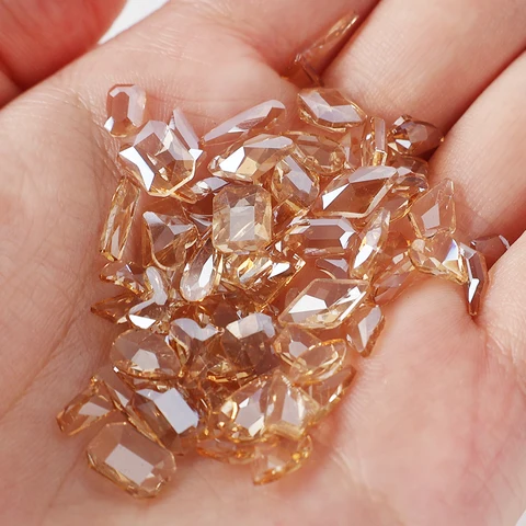 3D Rhinestones Nail Art Decoration Mix Size Bottom Raindrop Shape Diamond Jewelry Crystal Fashion Charm Nail Accessory