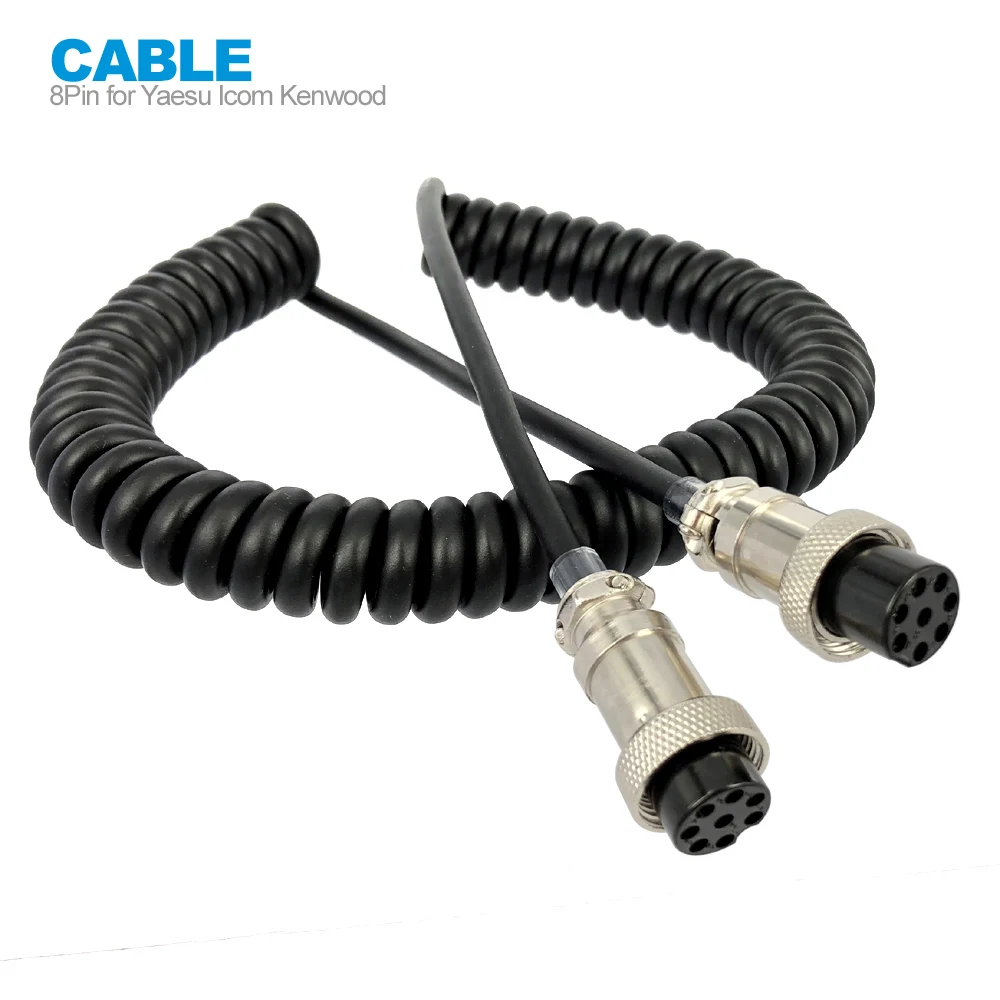 8 контактный Удлинительный кабель для микрофона YAESU ICOM KENWOOD CB HAM рация аксессуары