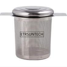 60 шт. кухонные аксессуары сетка для заварки чая металлическая чашка из нержавеющей стали фильтр чайных листьев сито чайный пакетик держатель