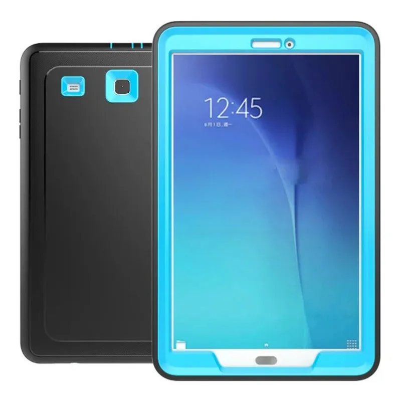 Детская пластина ударная крышка для samsung tab e 9," чехол Гибридный сверхмощный тонкий панцири чехол для samsung Galaxy TabE 9,6 T560 T561 чехол