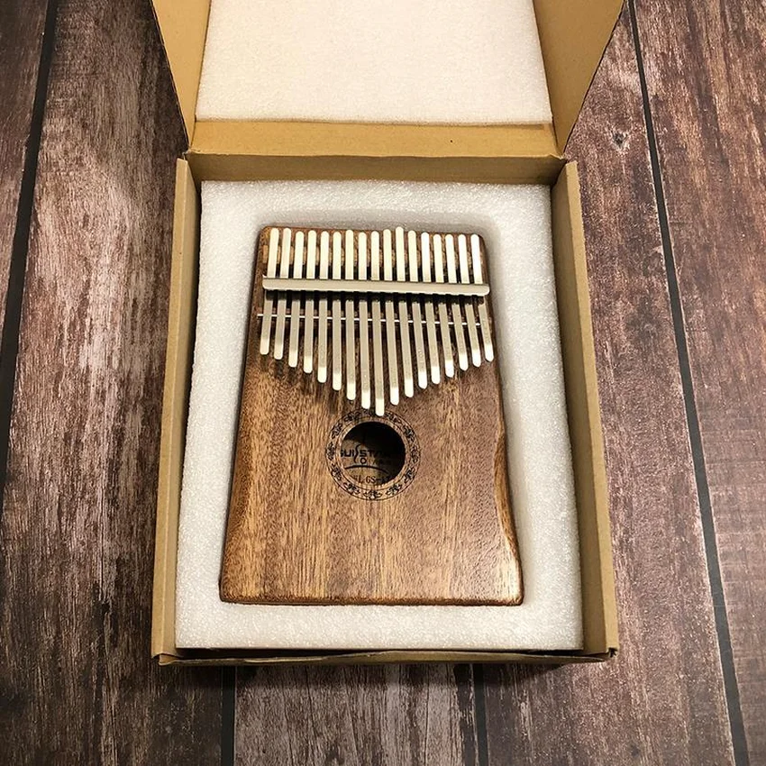 Kalimba 17 клавиш с инструкцией и настройте молоток портативный «пианино для больших пальцев» Mbira Sanza красное дерево тела металлической руды Tines 1 шт