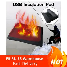 Многофункциональная электрическая нагревательная подушка из углеродного волокна, USB нагревательная подушка, Автоматический надувной коврик для рыбалки 30X40 см