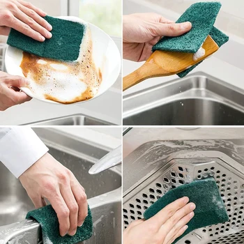 

36 Pcs/Set Emery Scouring Pad Cloth Home Kitchen Cleaning Towels Tools Hard Dish Cloth Non-stick Oil Sponge Kitchen Accessories
