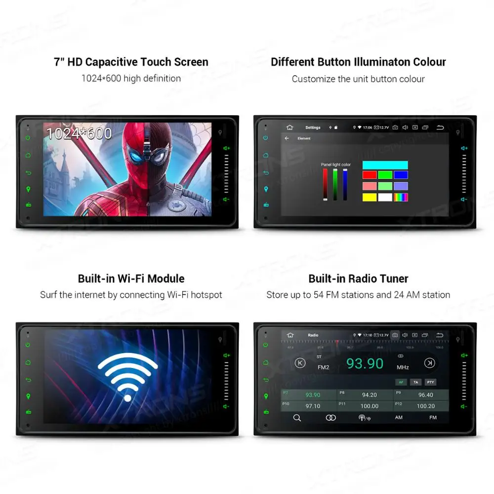 XTRONS Android 10 0 Qualcomm Bluetooth 5 Автомобильный мультимедийный стерео плеер для Toyota RAV4 Corolla