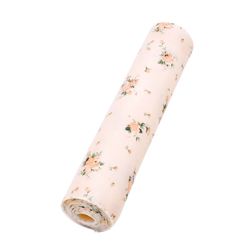 Pink and White Botanical Shelf and Drawer Liner Wrapping Paper