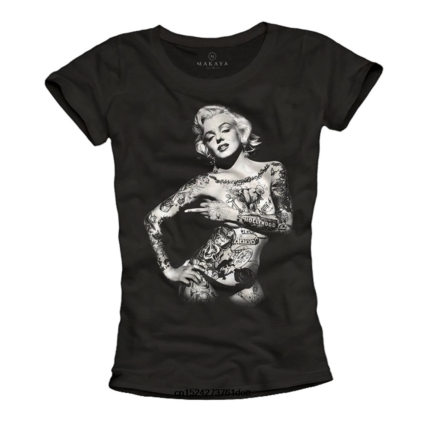 Забавная Мужская футболка белая футболки черная Wo s Pin Up Tattoo t-shirt Мэрилин Монро |