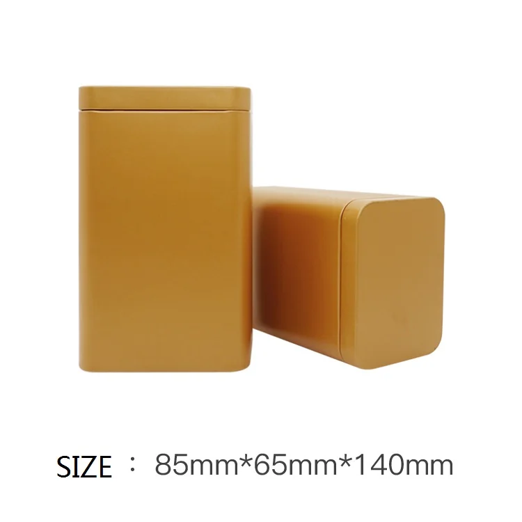 A 80x65x140mm Однотонная жестяная чайная коробка, квадратная жестяная коробка, металлические упаковочные банки, 6 шт., переносная герметичная коробка для хранения, кухонный органайзер для еды - Цвет: A 80x65x140mm