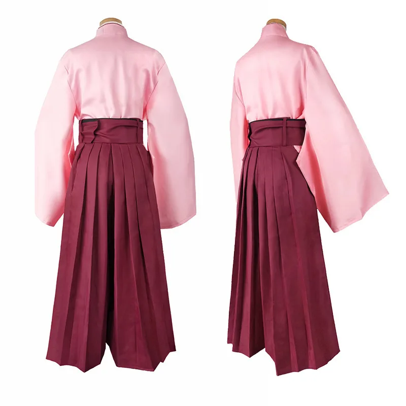 Fate/kaleid liner Saber Sakura Pink Kimono Cosplay Costume