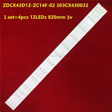 43 cal podświetlenie LED ZDCX43D12-ZC14F-02 303CX430032 LISTWA CX430M02 r pikseli LE-4329 CX430DLEDM LC430DUY-SHA1 43EX6543 LC430DUY