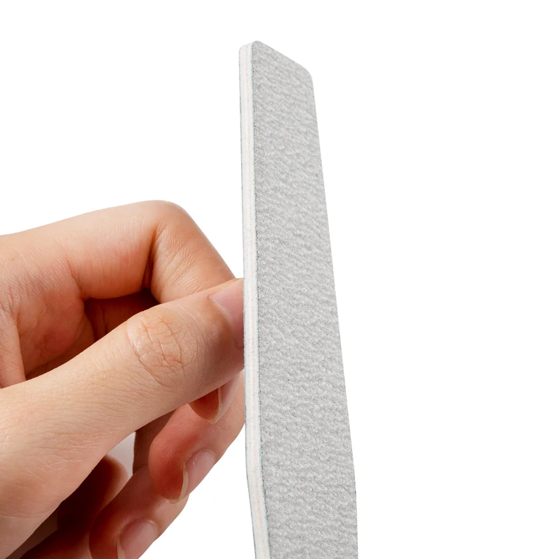 Лот 10 шт. серый кривой файл буфер для полировки наждачной бумаги Наждачная доска для салона Уход DIY маникюрные инструменты для ногтей 100/180 Pro