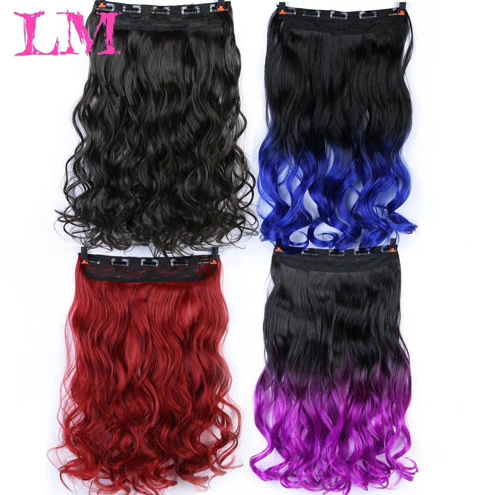 

LiangMo 24" Machine Made Remy Hair One piece Set 5 Clip-in Hair Extensions Natural Straight Hair