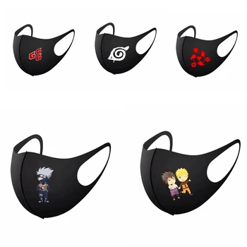 

Anime Naruto Face Mask Akatsuki Uchiha Itachi Sharingan Fashion Cosplay Party Kakashi Repeatable Dust-proof Mask Breathable Toy