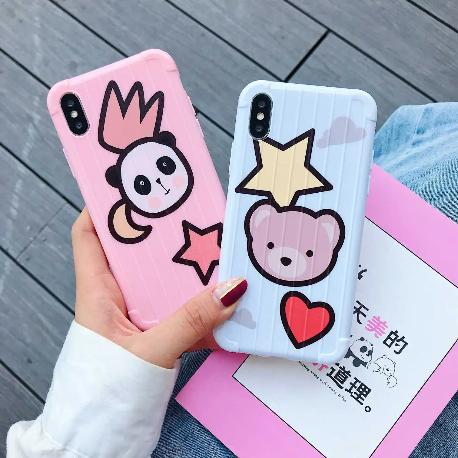 

cartoon case For iPhone 11 Pro Max XR X /7 Plus 8 6 6s Plus cute funny silicon cover For iPhone XS Max shockproof Phone case