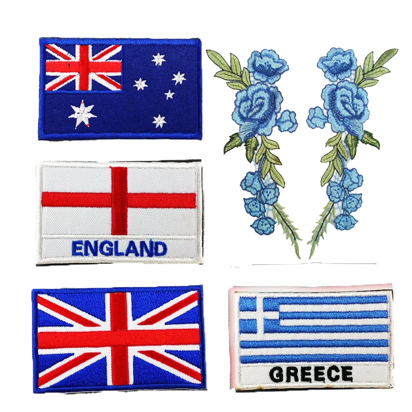 Spain European National Embroidered Patches European Country Flags