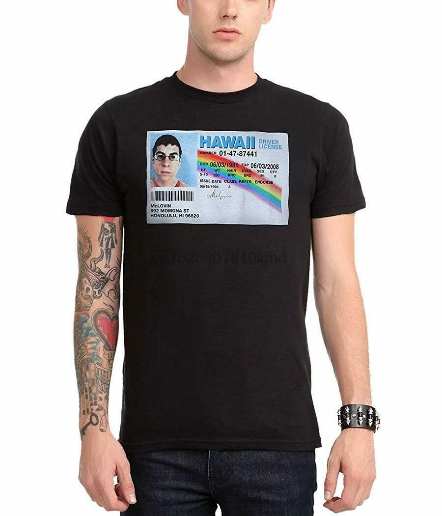 Аутентичная футболка с надписью SUPERBAD McLovin S-2XL новинка | Мужская одежда