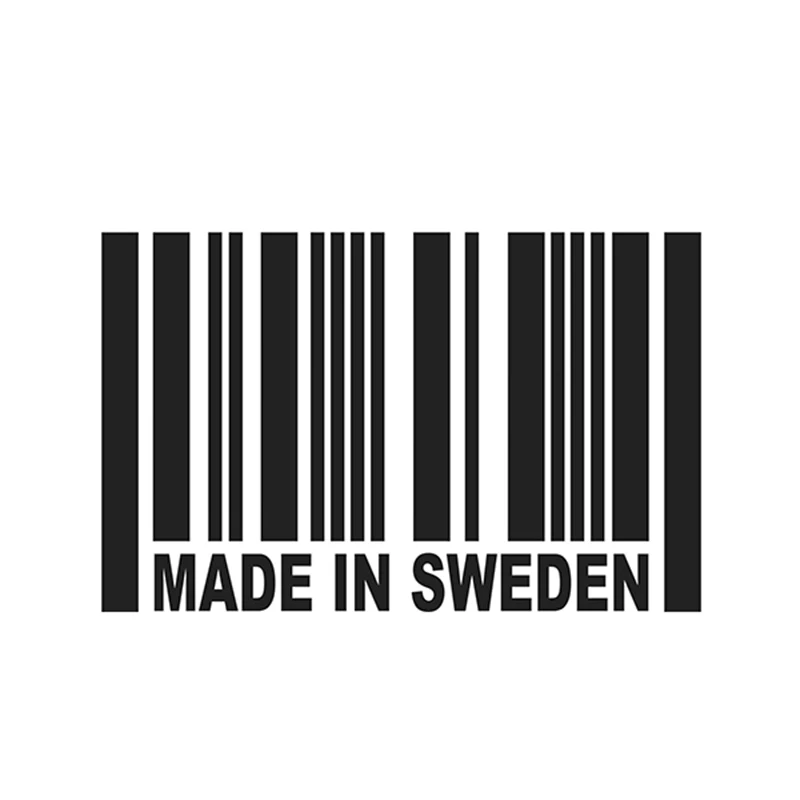 

Personality Motorcycle Car Stickers Made In Sweden Barcode Decoration Car Styling Vinyl Decal Accessories PVC 15cm X 9cm