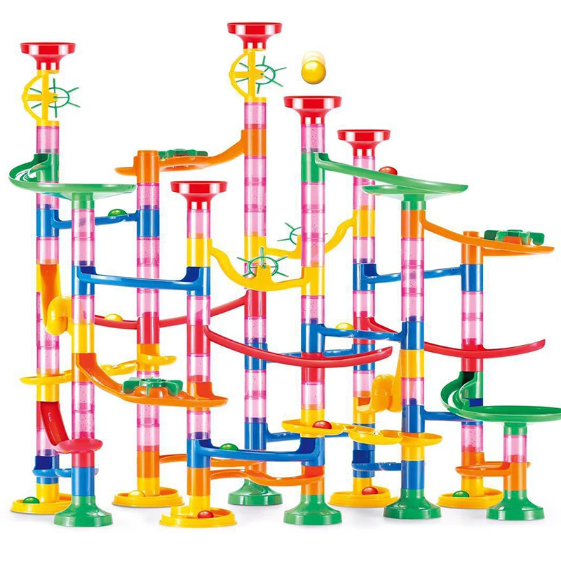 DIY Track Pipe Building Blocks For Children Ball Circuit Marble Race Run Maze Balls Educational Toys Gifts Blocks Kids Toys #20