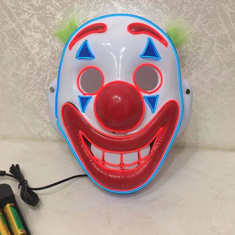 Joker Arthur Fleck Led маска для косплея реквизит Хэллоуин клоун вечерние аксессуары Joker Joaquin маска Феникса