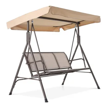 

Outdoor 3-Person Swing with Detachable Canopy Sunshade Waterproof 660 LBS Weight Capacity Hanging Bench for Garden Yard Balcony