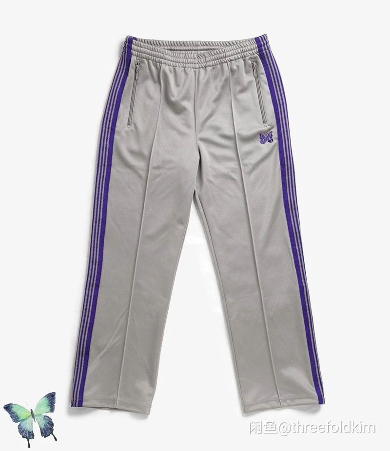 

Autumn Winter AWGE Needles Velvet Butterfly Sweatpants Men Women High Quality Casual AWGE Sweatpants