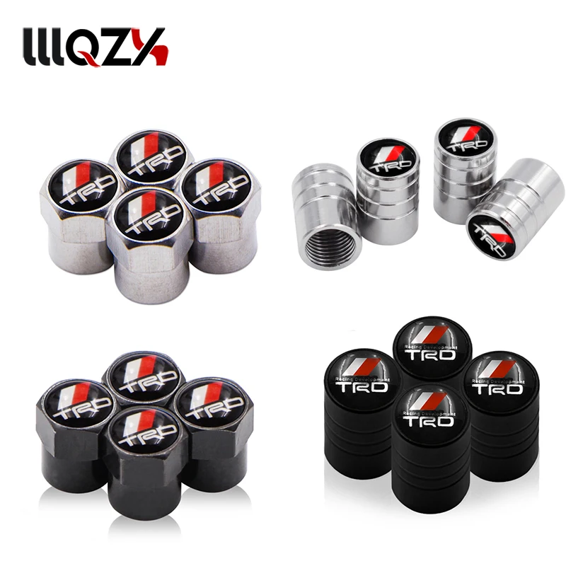 

4PCS Car Wheel Tire Valve Stem Caps protection Cover For Toyota Corolla rav4 avensis camry TRD badge Car Accessories Sticker