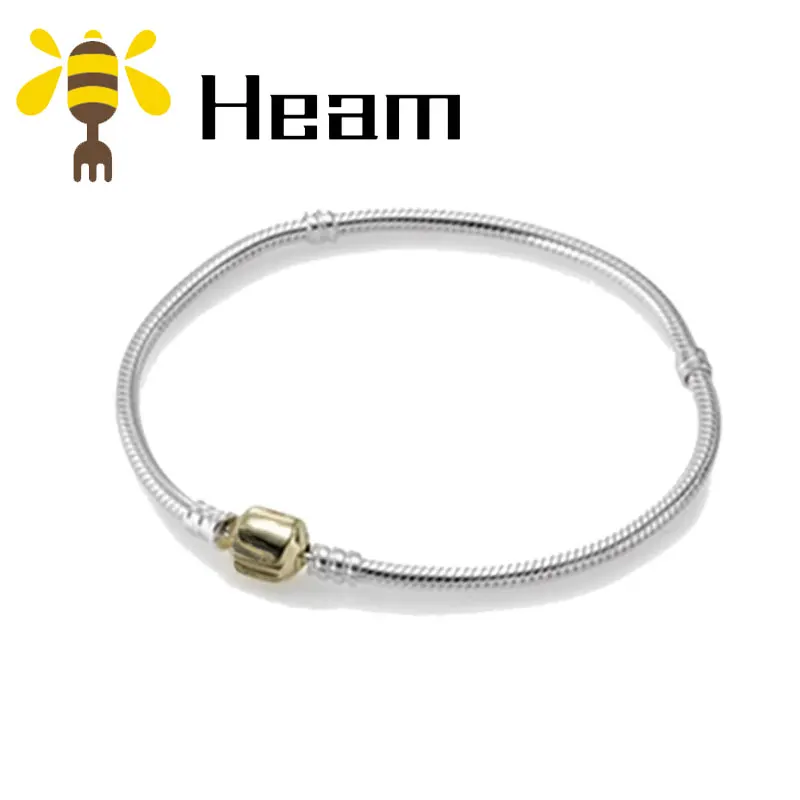 Heam, высокое качество,, Стерлинговое Серебро, 925 пробы, pan, очаровательный браслет для женщин, модный, элегантный, роскошный, сделай сам, аутентичное ювелирное изделие - Окраска металла: style 8