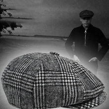 casquette, шерстяные кепки Newsboy, мужские, серые, клетчатые, плоские, шапки, женские, кофейные, британские художники, шапка, осенне-зимние шапки и шапки BLM111