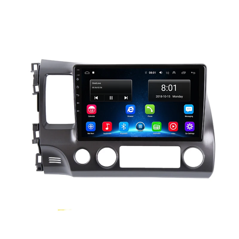 Discount 10.1" 2.5D IPS screen Android 9.1 Car DVD Multimedia Player GPS For Honda Civic 2004-2009 audio car radio stereo navigator wifi 16