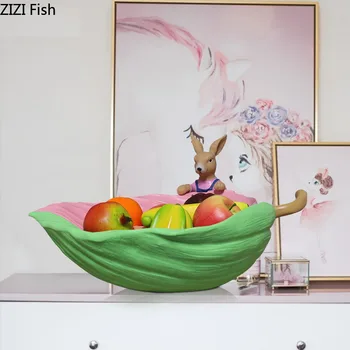 

American Cute Rabbit Fruit Plate Jewelry Decoration Practical Living Room Coffee Table Cabinet Desktop Decoration Storage Box