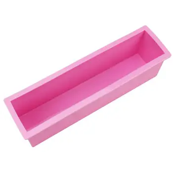 

1PC DIY Soap Mold Baking Cake Mold Flexible Rectangular Soap Loaf Silicone Mold DIY Tool for Soap Cake Making Supplies