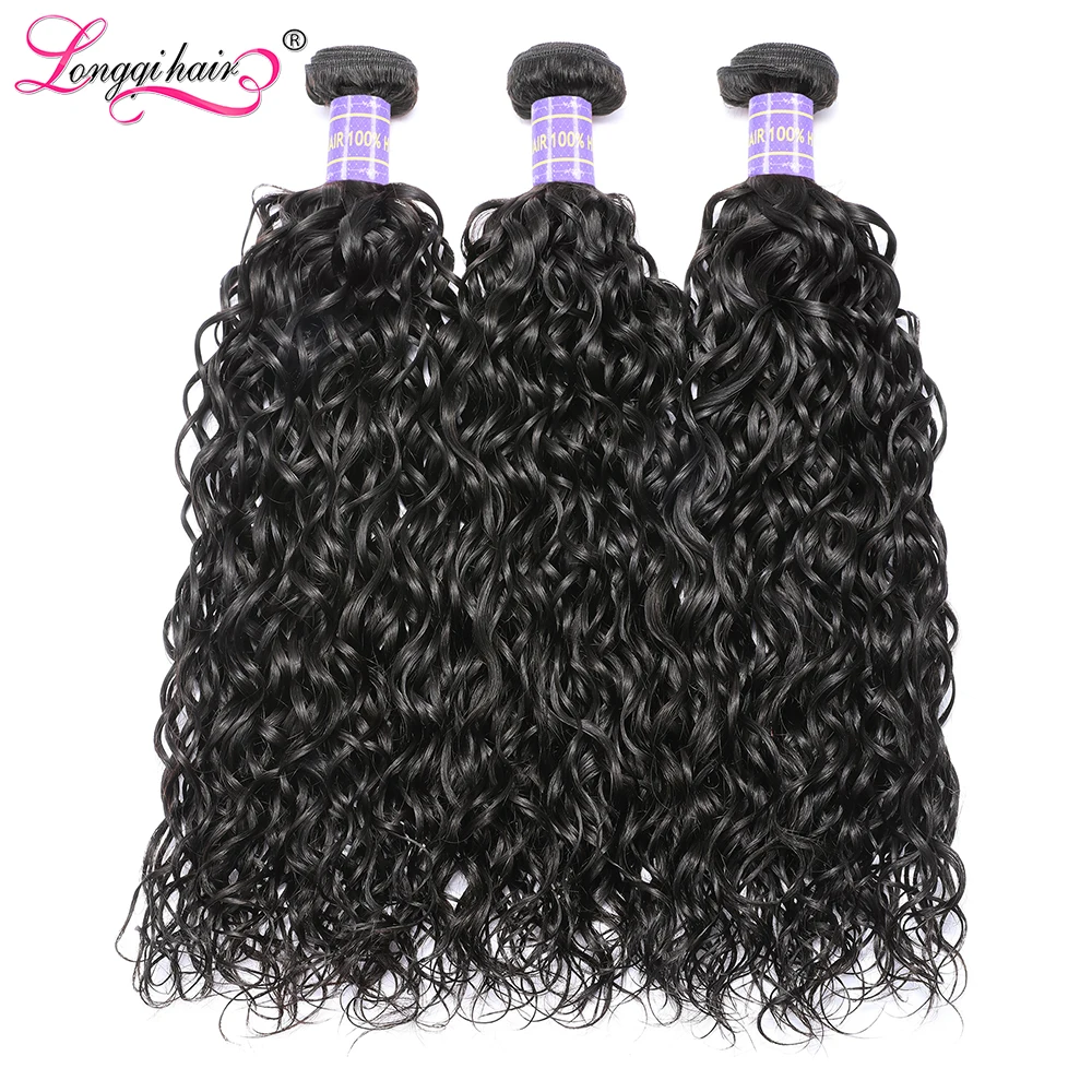 Vague deau paquets 1 3 4 pièces cheveux brésiliens armure faisceaux Remy cheveux naturel noir cheveux humains paquets 10 - 26 pouces