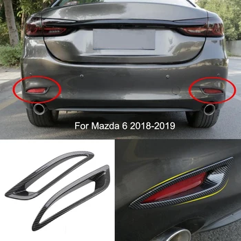 

2Pcs Rear Fog Light Frame Cover Trim for 2018-2020 Mazda 6 (ABS Carbon Fiber Color)