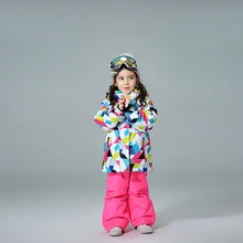 Лыжные костюмы для девочек, водонепроницаемая теплая зимняя уличная спортивная куртка, лыжный и сноубордический костюм, зимняя куртка для детей, бренды