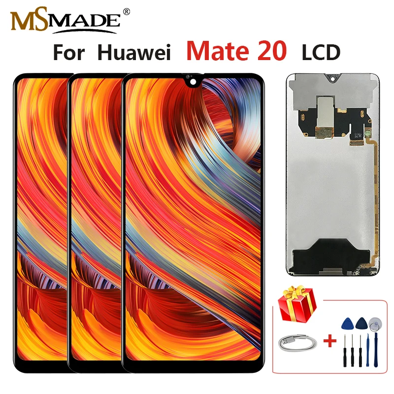 

100% Original LCD For Huawei Mate 20 LCD Touch Screen Display Digitizer Assembly Parts With Frame Free Shipping+Gift