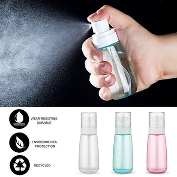 

80ML Shampoo Atomizer Empty Bottles Portable Clear Plastic Bottles Travel Makeup Beauty Empty Spray Bottle Reuse