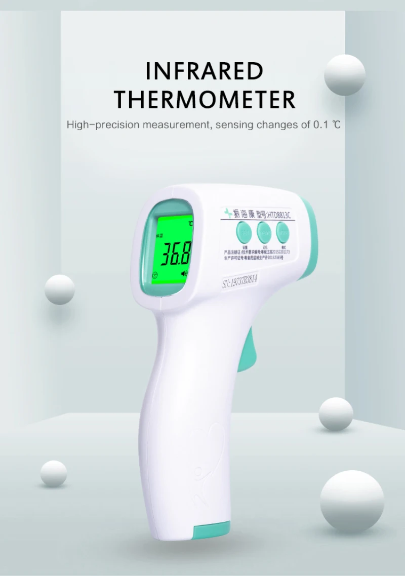 

In Stock Digital Thermometer Infrared Baby Adult Forehead Non-contact Infrared Thermometer LCD Backlight Termometro Infravermelh