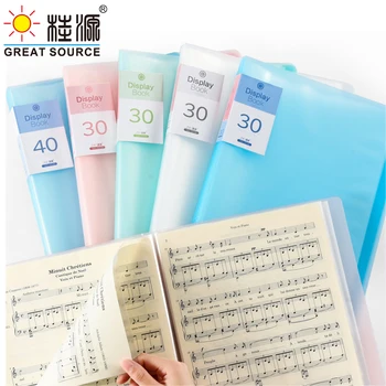 

A4 Project Folder Presentation Book PP Display Book 60 Transparent Pockets Fancy Candy ColorZ(5PCS)