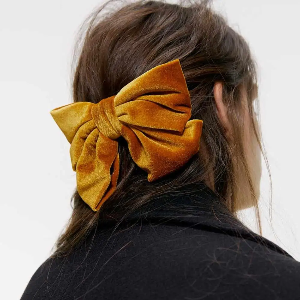 Girlgo богемная мода ZA Элегантные Бархатные банты для женщин модные | Украшения и