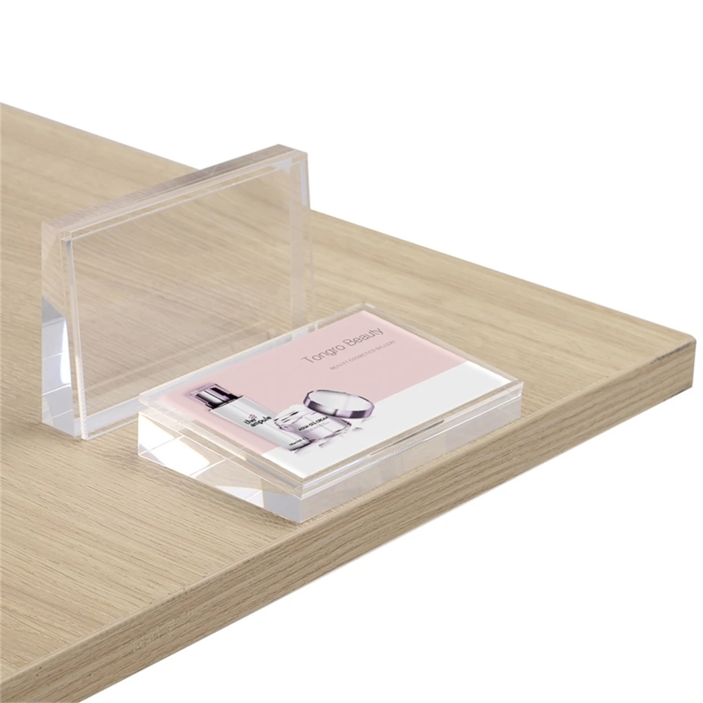 90*54mm Slant Shape Transparent Acrylic Menu Card Sign Holder Display Stand For Restaurant Supermarket Hotel Mobile Shop Use sale brand supermarket sign holder logo card practical acrylic shop display holders