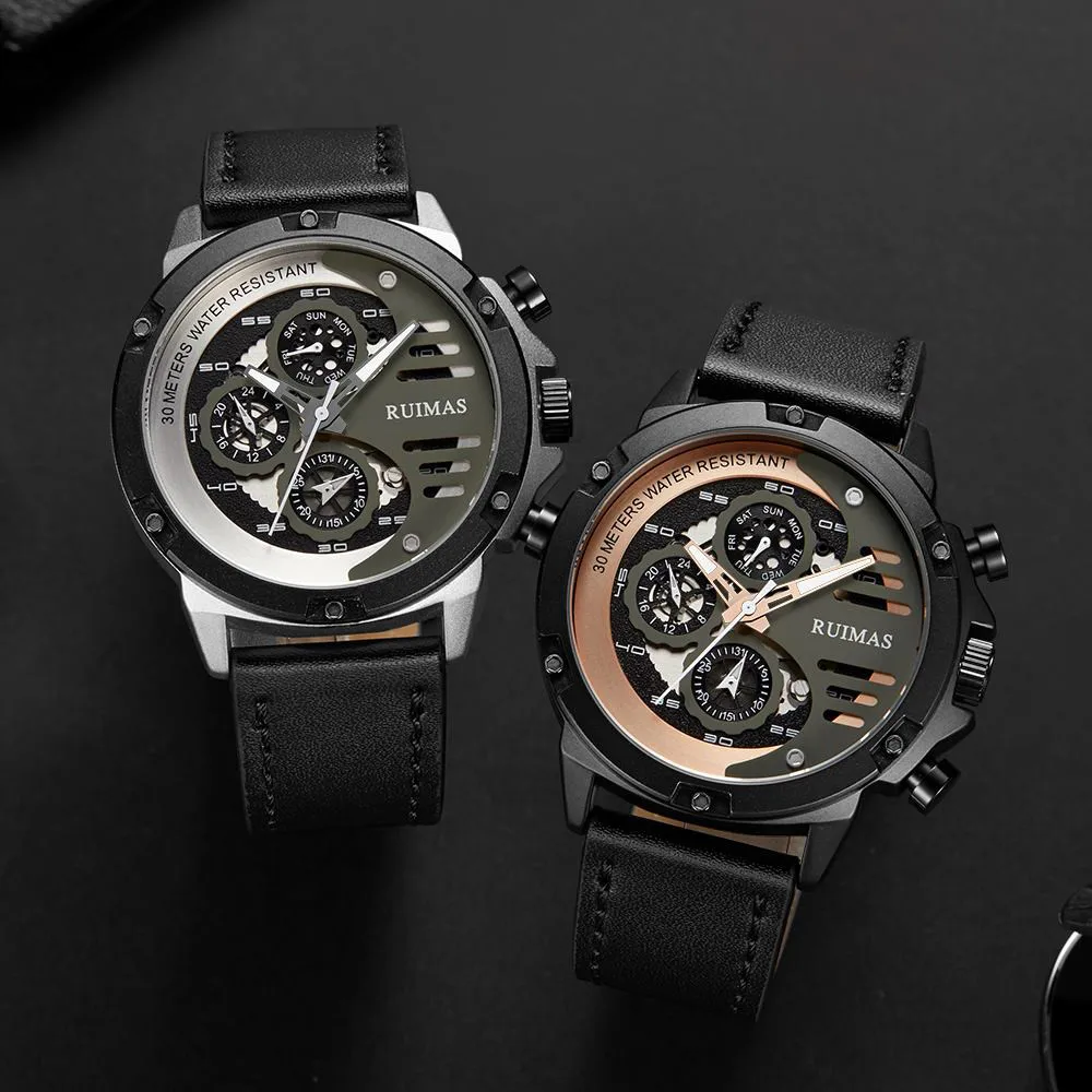 Relogio Masculino мужские часы Топ люксовый бренд мужские наручные часы модные кварцевые часы мужские спортивные водонепроницаемые часы RUIMAS