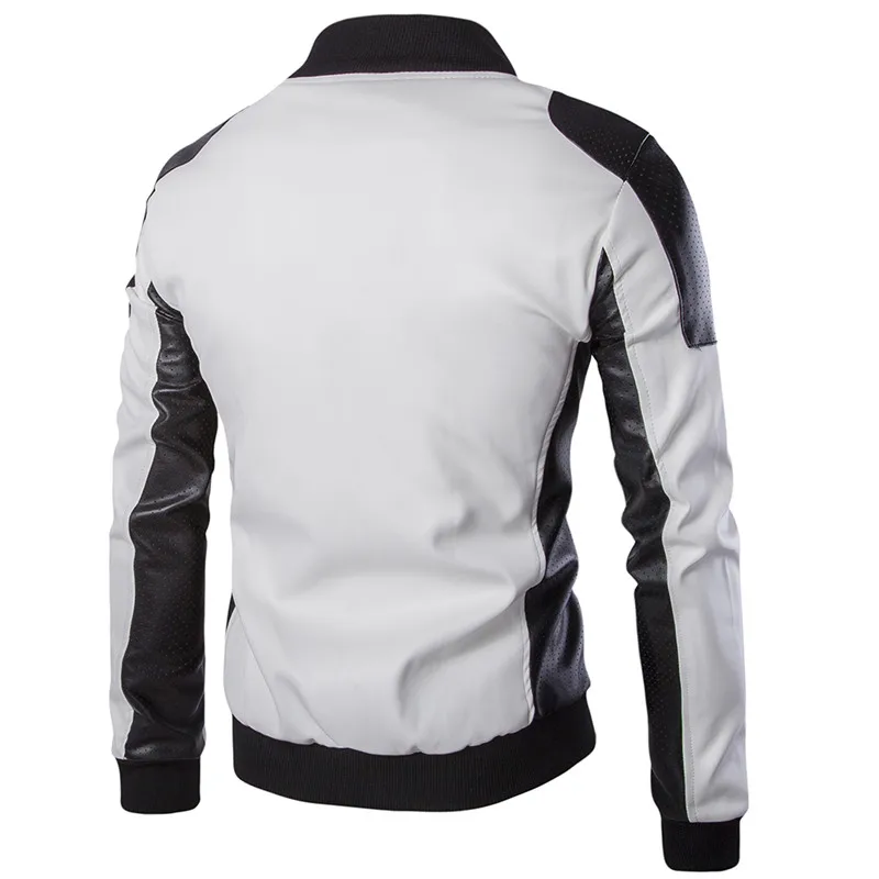 Новая мужская кожаная куртка тонкая Одиночная куртка мужская строчка молодых кожаных мотоциклетных коротких секций трендовые красивые пальто