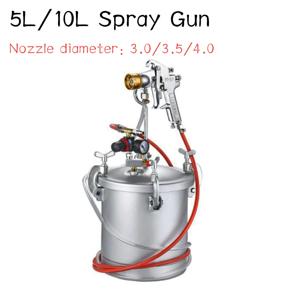 Tools Power Tools 5L/10L Spray Gun Colorful Spray Gun Latex Paint Pressure Barrel Paint Paint