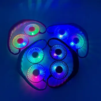 

Portable Lazy Sports Halter Fan Mini Hanging Neck Fan USB Rechargeable Cover Halter Sports Fan Air Cooler Outdoor 2020