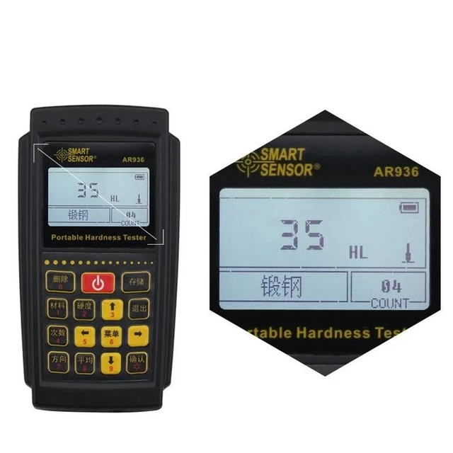 Smart Sensor AR936 Leeb Hardness Penguji (170-960)HLD (17-68)HRC Penguji Kekerasan Portabel dengan Pengiriman Cepat - AliExpress