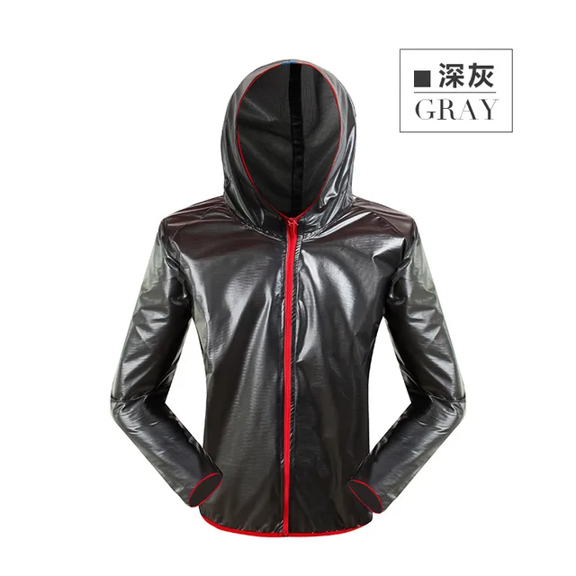 Black Motorcycle Bicycle Cycling Women's Men's Raincoat Waterproof Outdoor Sports Riding Fishing Rain Coat Set Work Unisex Coat gray